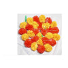 Artificial Marigold Flower Garlands Fluffy Marigold Strings Light Orange & Red 5 Pcs