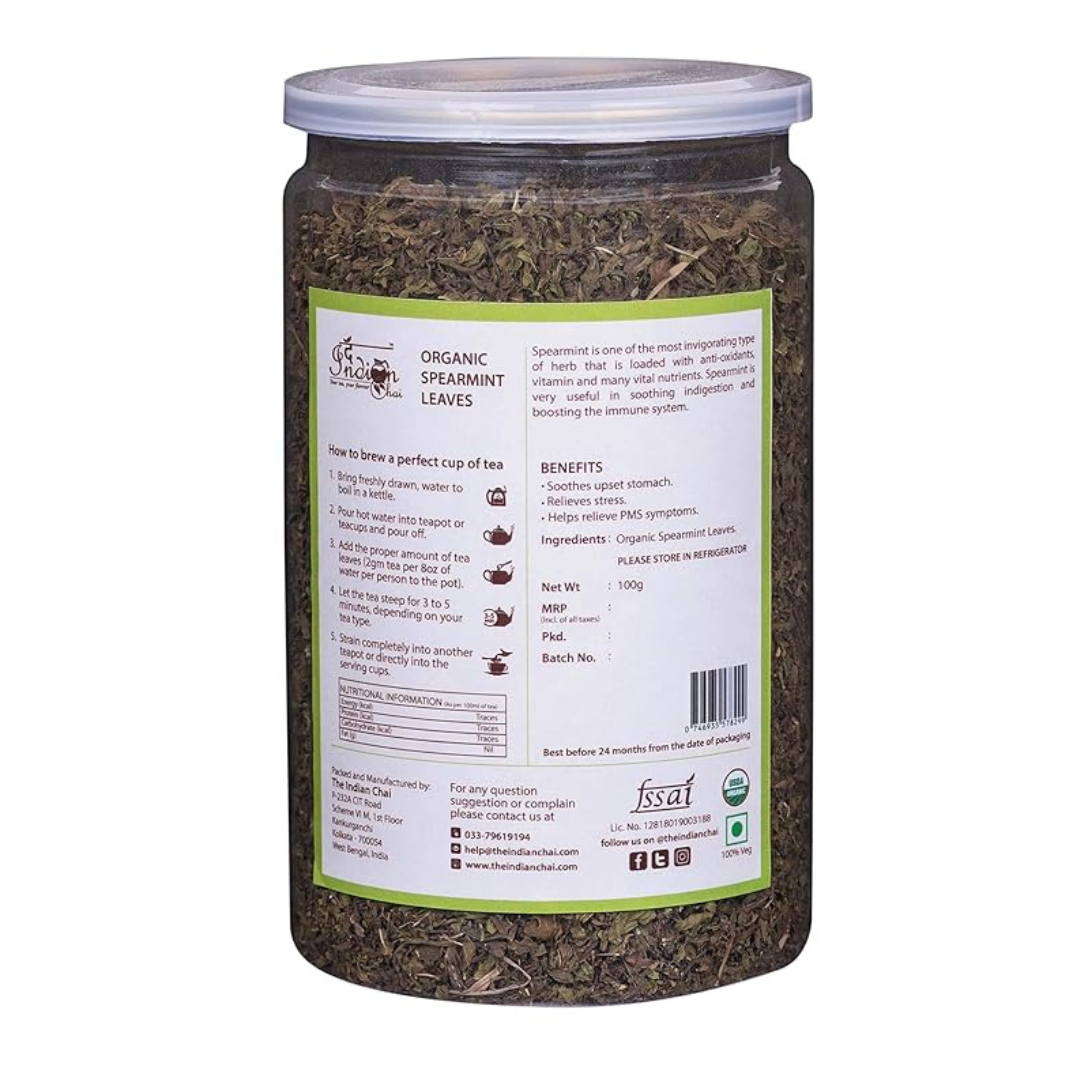 The Indian Chai – Organic Spearmint Tea Leaves - 100 gms (Pack of 2)