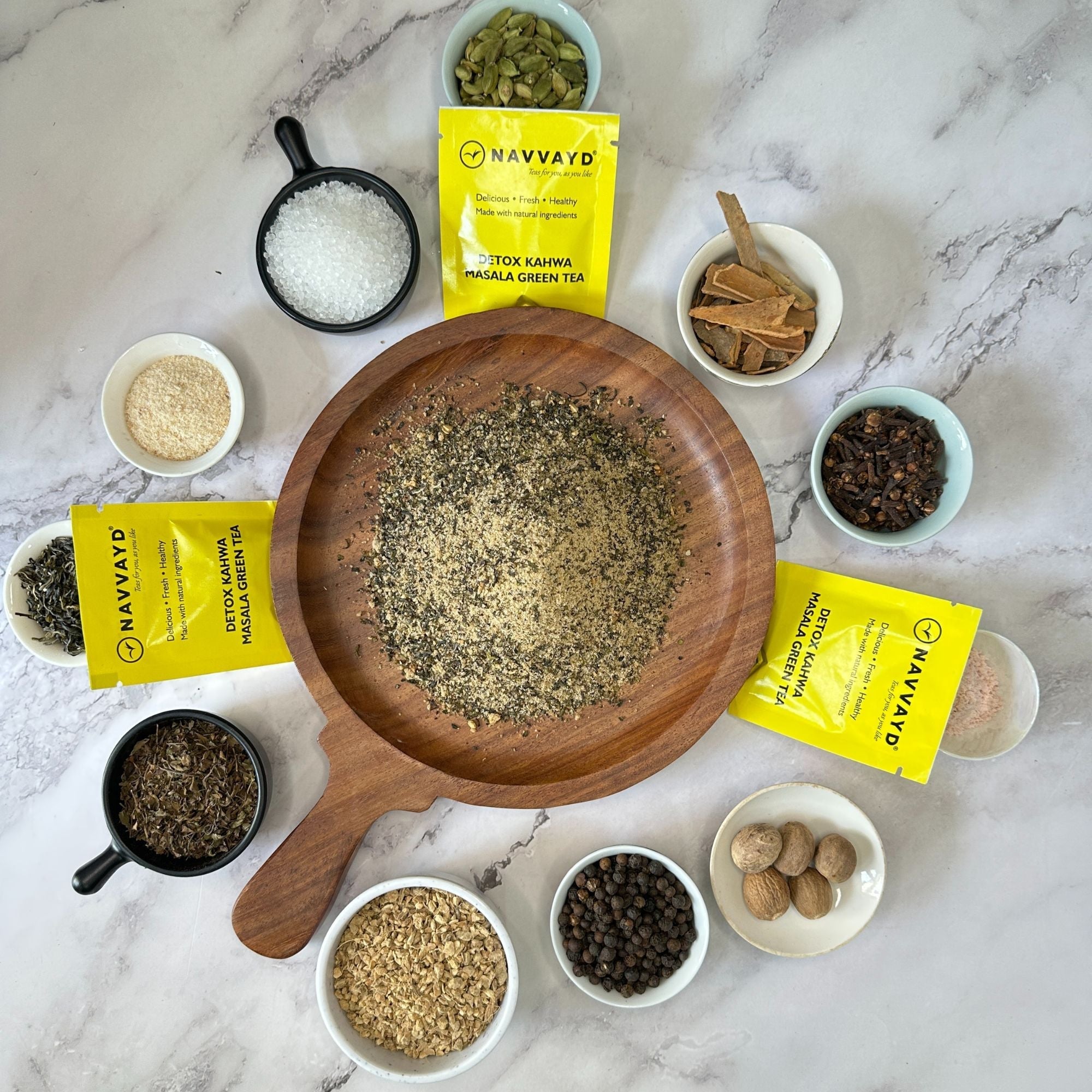 Navvayd Detox Kahwa Masala Green Tea - 50 gms