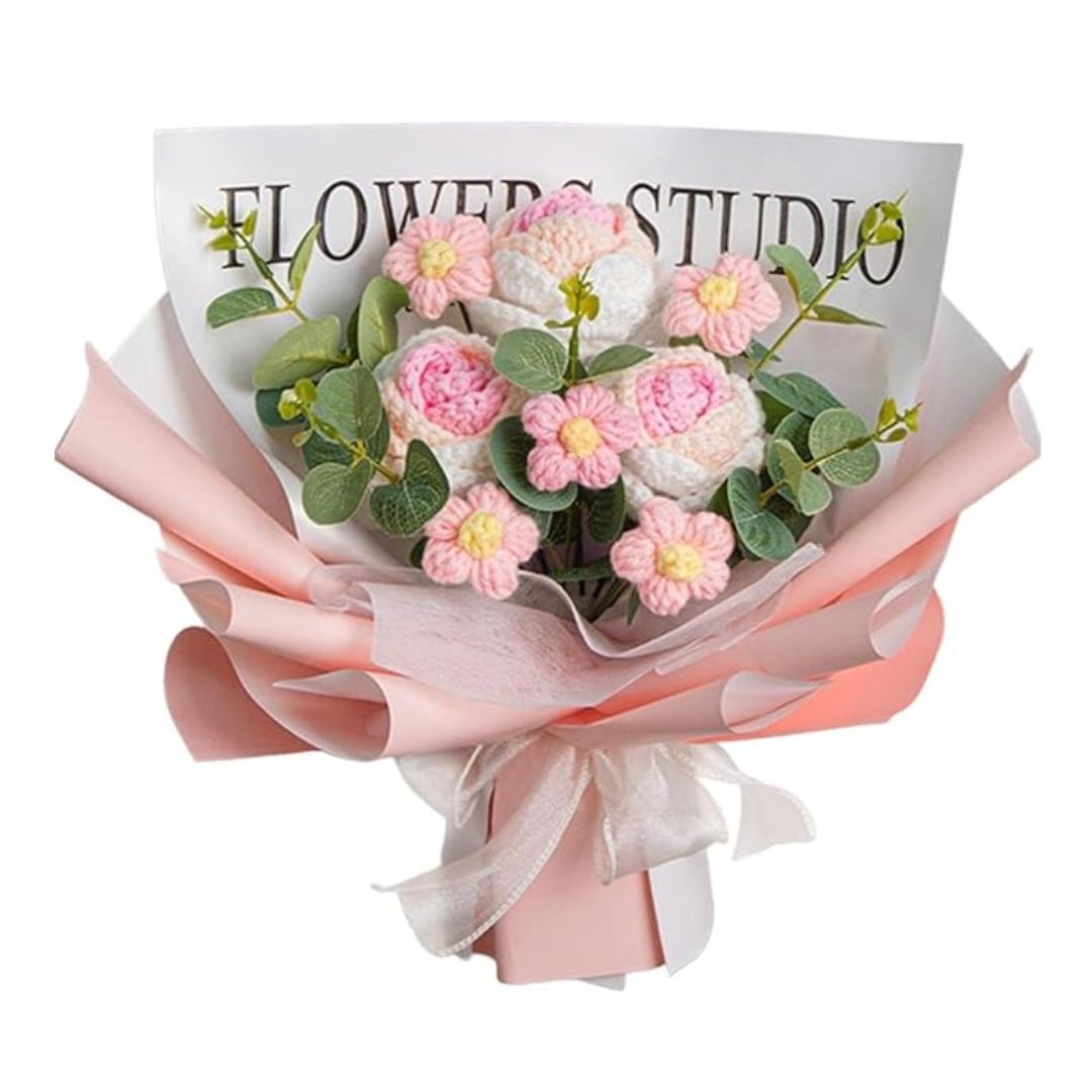 Artificial Crochet Flower Bouquet/Artificial Flowers Bunch Design 3