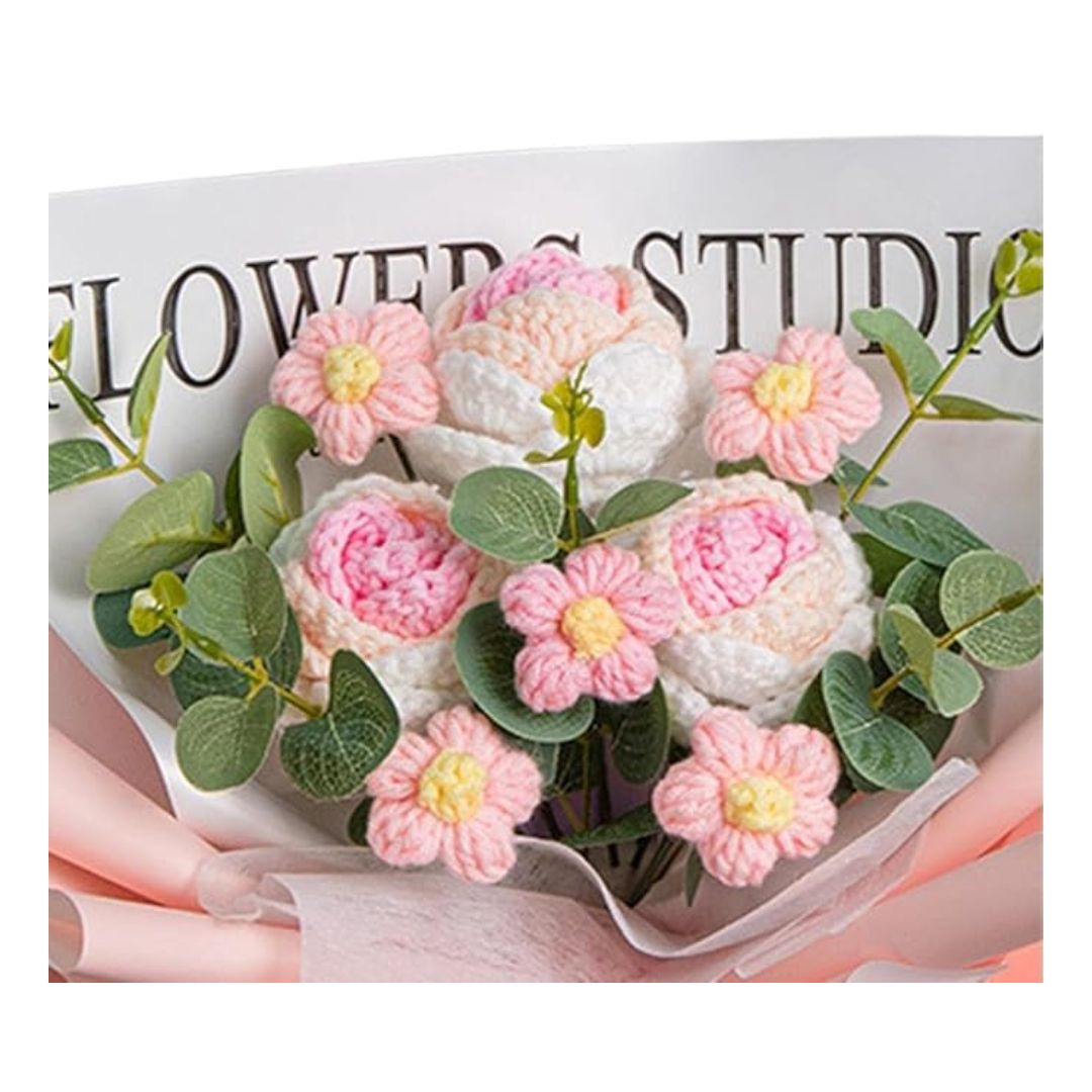 Artificial Crochet Flower Bouquet/Artificial Flowers Bunch Design 3