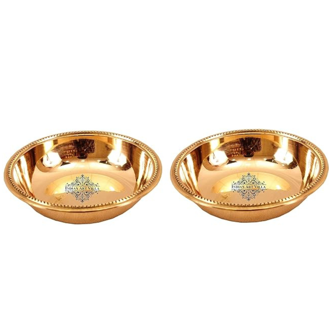Indian Art Villa Brass Serving Bowl Serving Soup | 100 ml