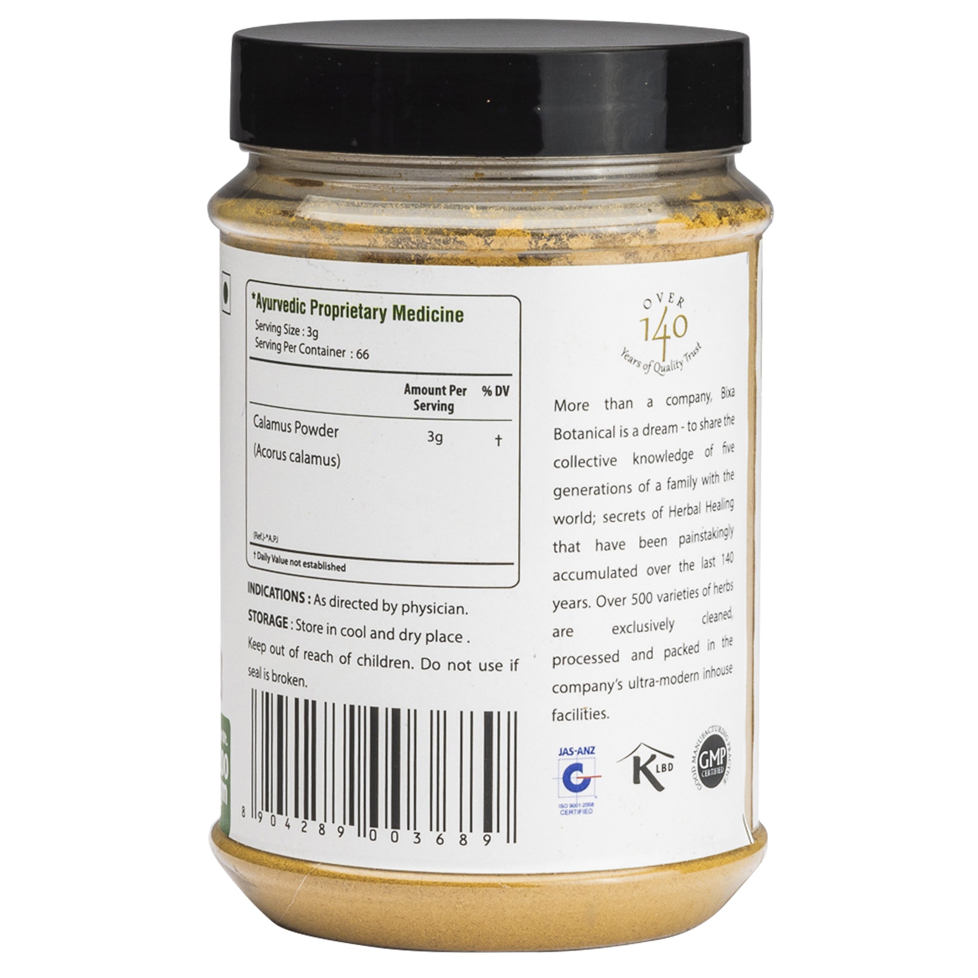 Bixa Botanical Vacha Root Powder  Acorus calamus