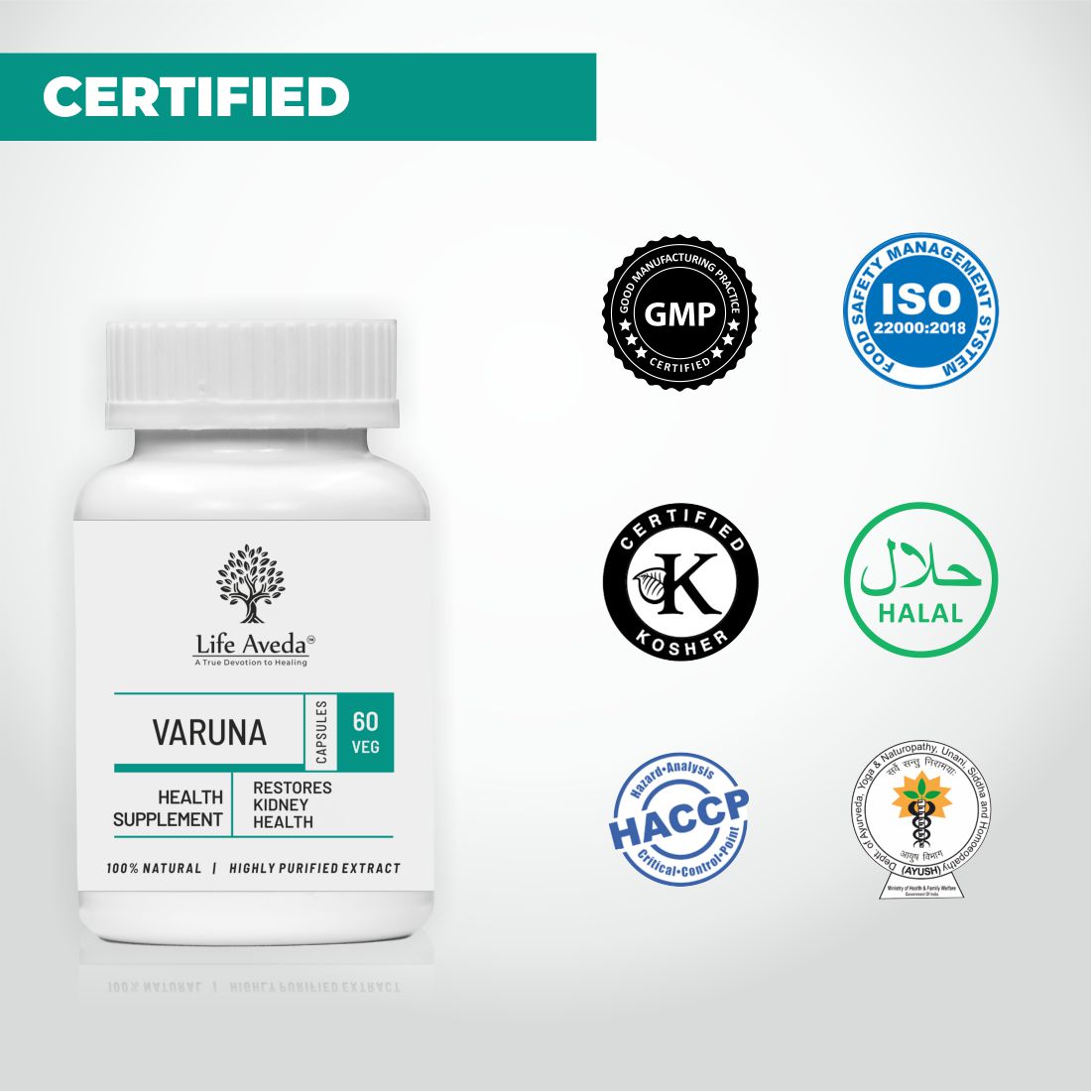 Life Aveda Varuna Capsules - 60 Capsules