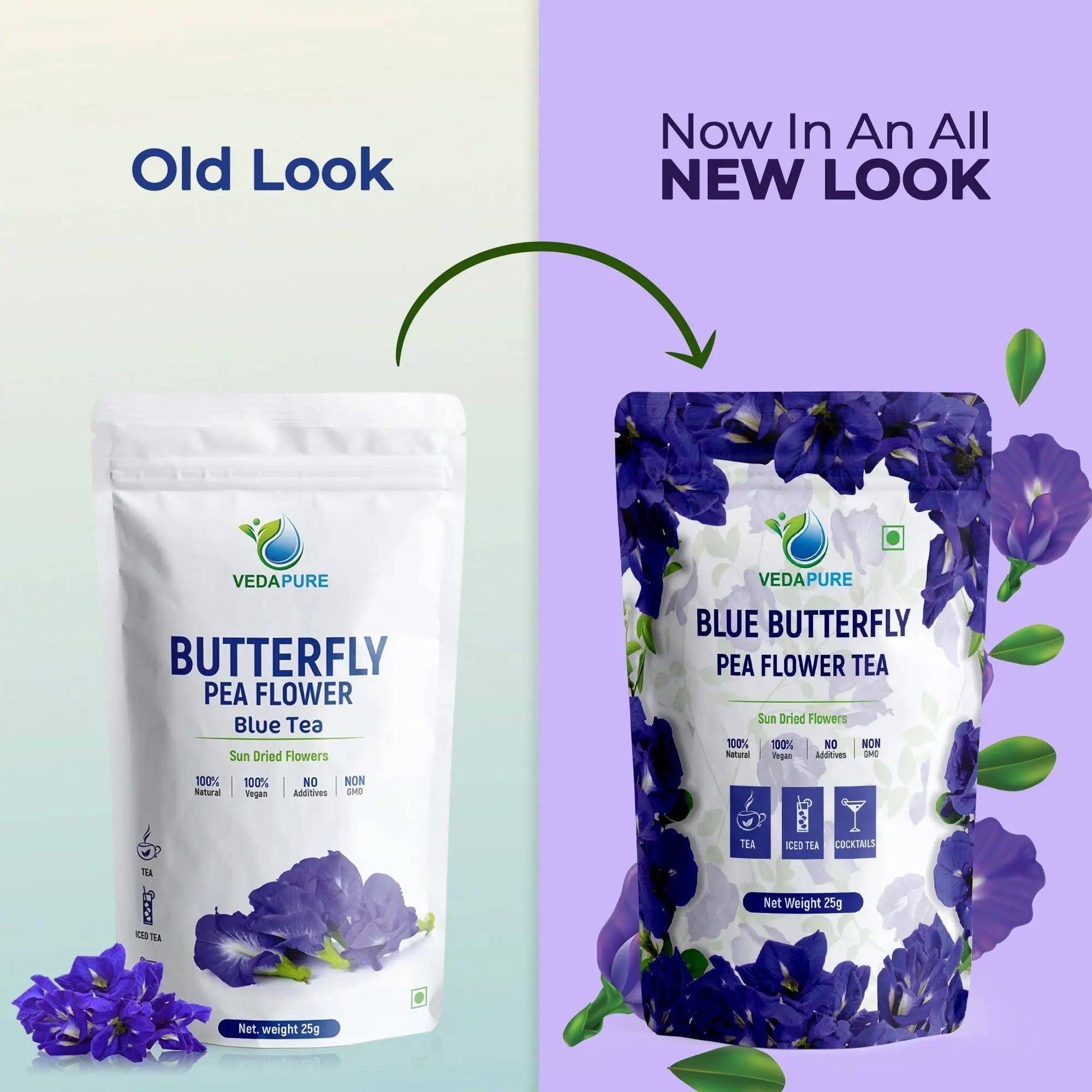 vedapure naturals BLUE Butterfly Pea Flower Tea - 25 gms