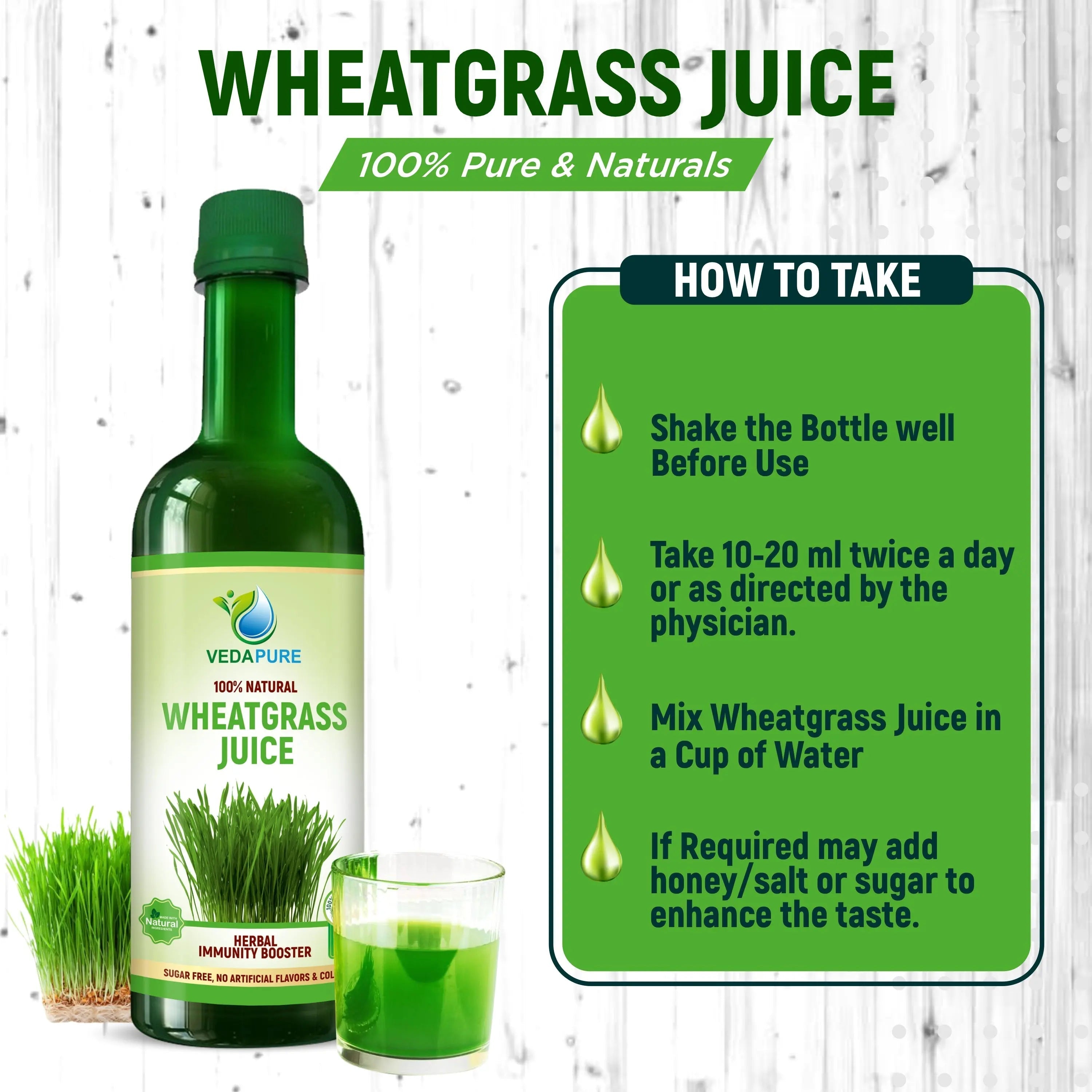 Vedapure Pure Wheatgrass Juice -500 ml