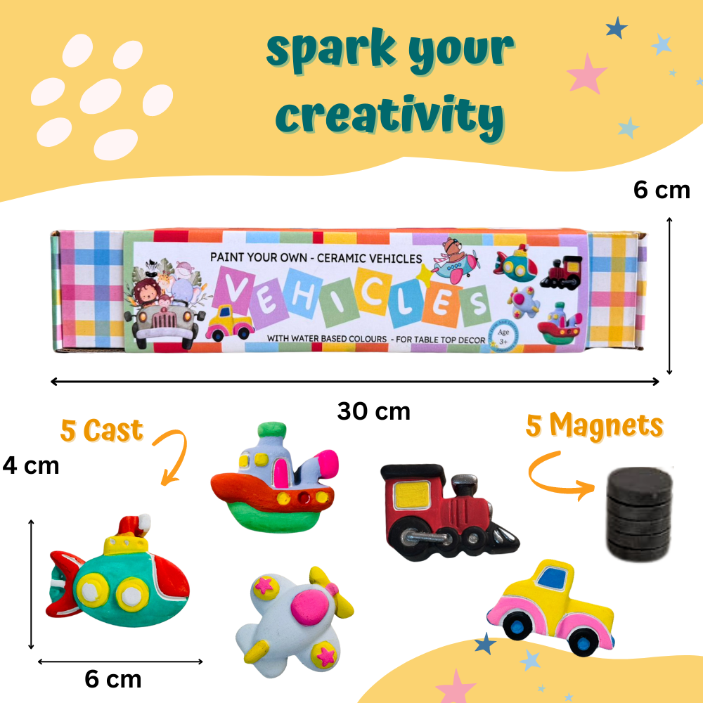 Paint Your Own Vehical Ceramic Magnets