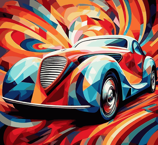 Paint Waint Vintage Car Abstract