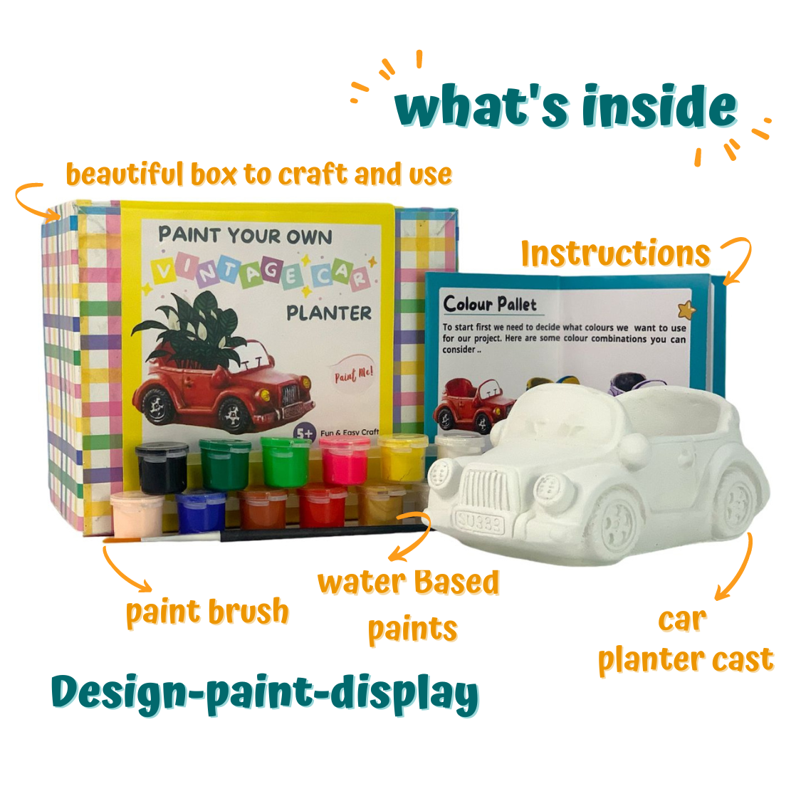 Paint Your Own Planter - Vintage Car
