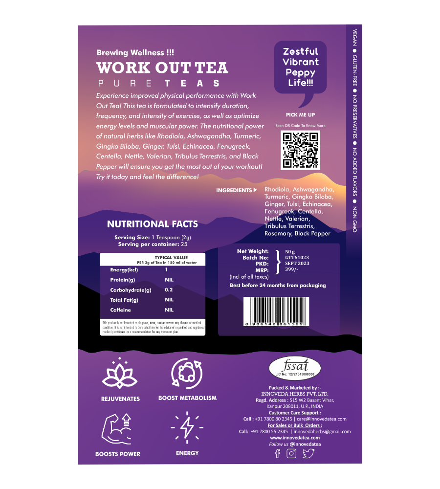 Innoveda Work Out Tea