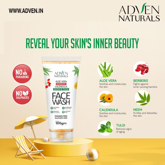 Adven Naturals Face Wash - 100 gms