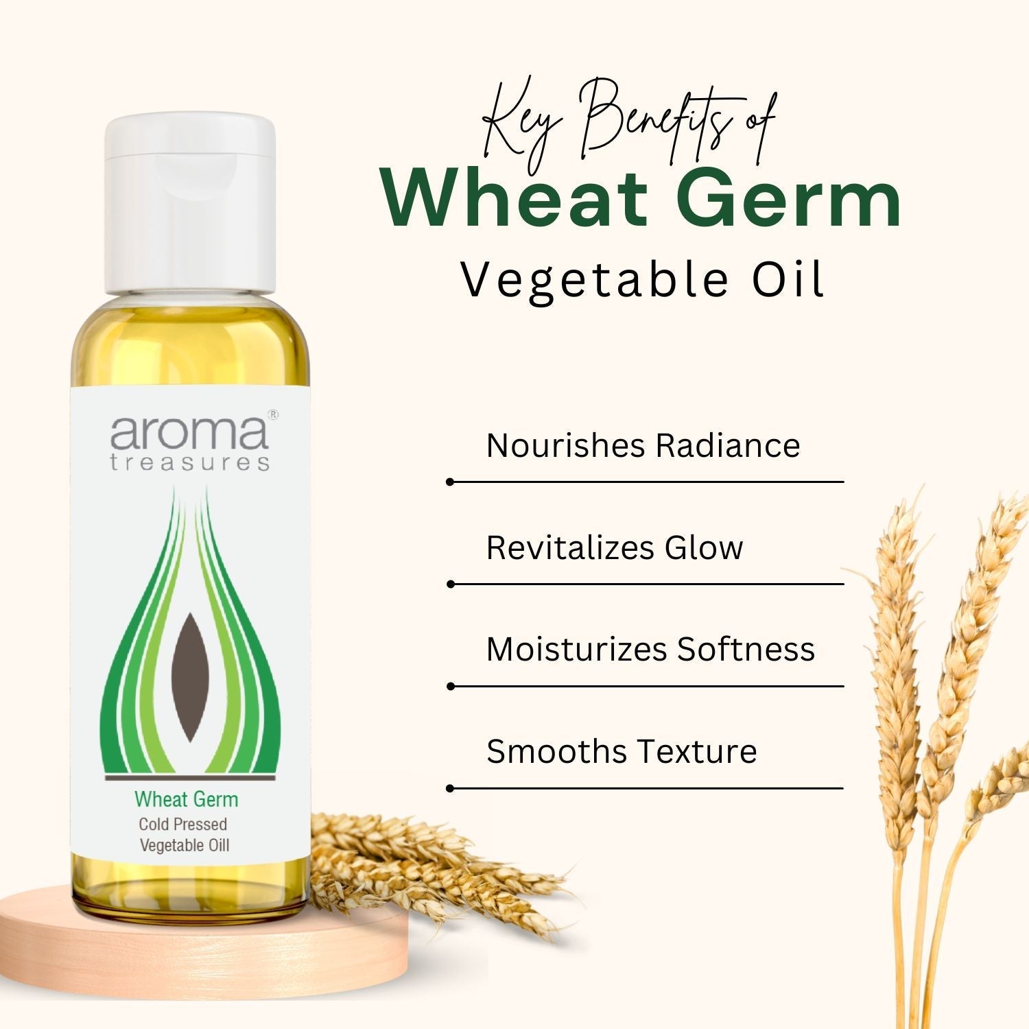 Aroma Treasures Wheat Germ Vegetable Oil - 50 ml