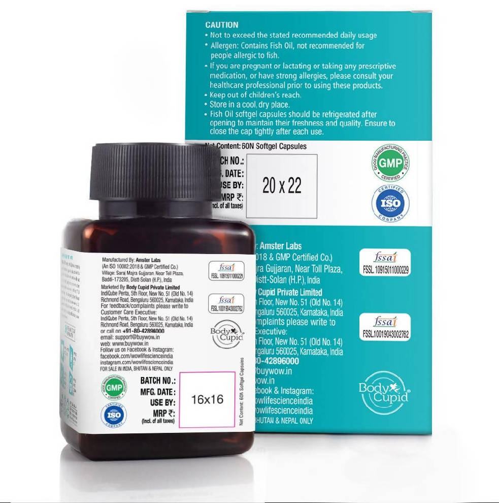 Wow Life Science Omega 3 Capsules - 60