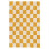 Checkered Yellow Area Rug