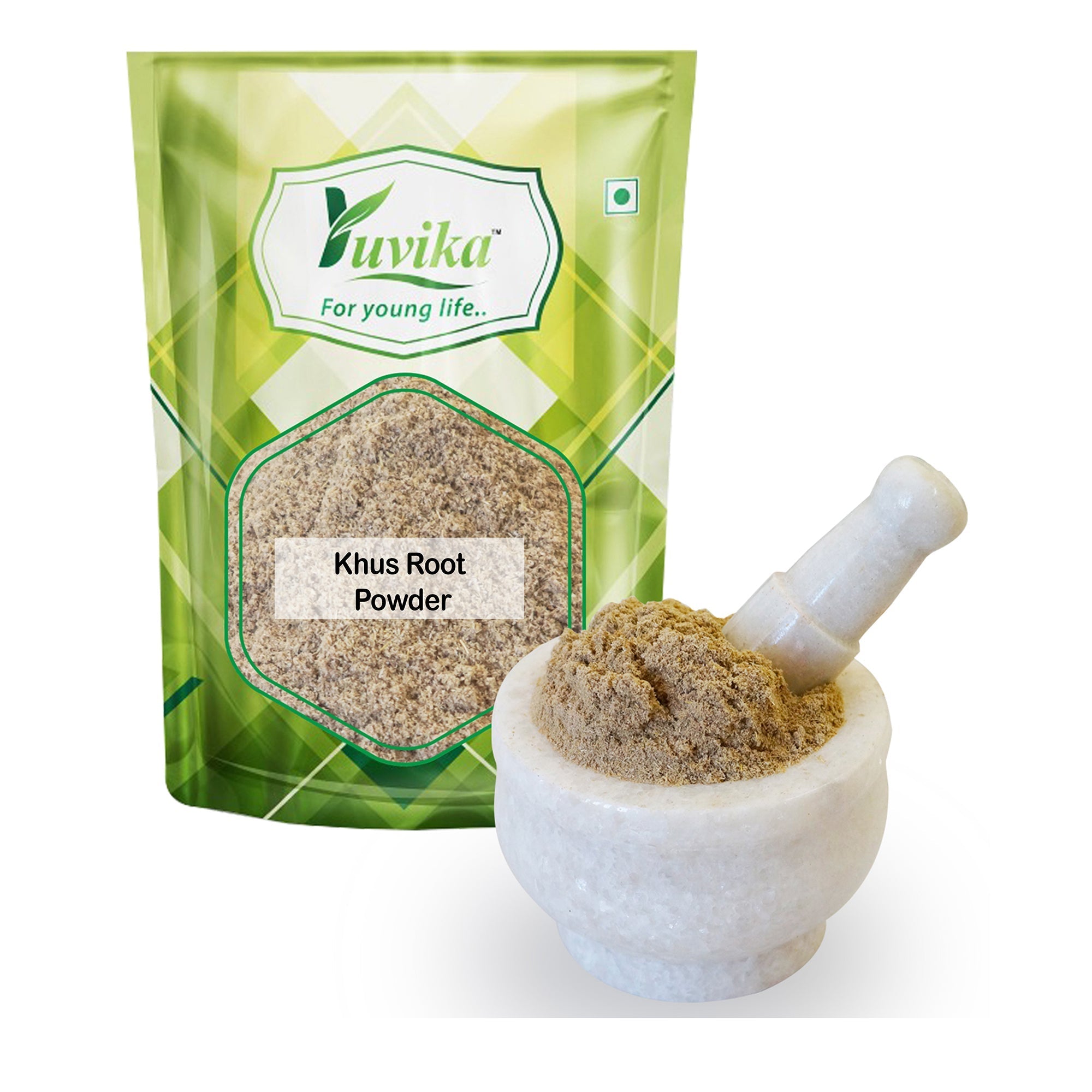 Yuvika Khus Root Powder - Vetiveria Zizanioides - Vetiver Root Powder