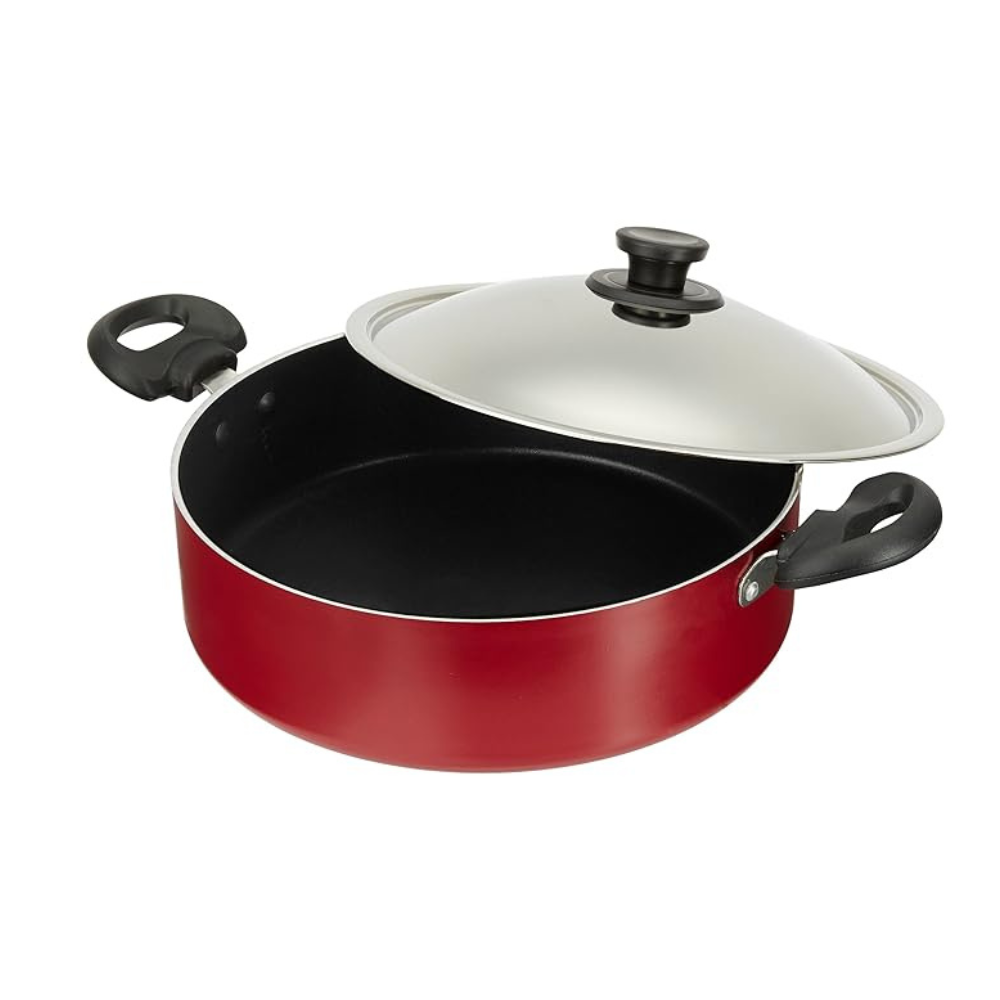 Pigeon By Stovekraft Non Stick Biriyani Pot with L| 5 Litres| Red |Aluminium