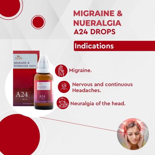 Allen Homeopathy A24 Migraine & Nueralgia Drops