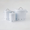 UMAI Metal Vegetable Storage Basket | Potato Onion Garlic | Set of 3 | White Beige