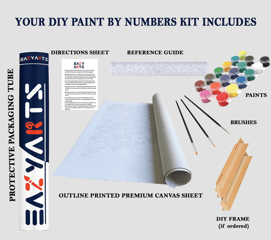 Divine Melody: Radha and Krishna Paint by Numbers Kit