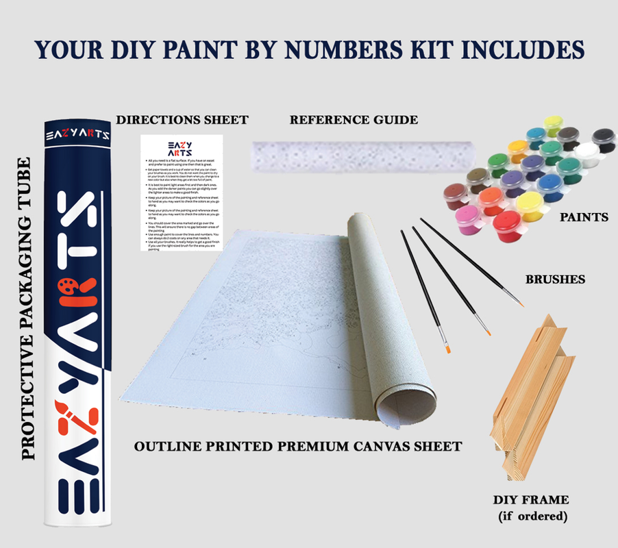 Bal Krishna and Radha's Joyride Paint by Numbers Kit