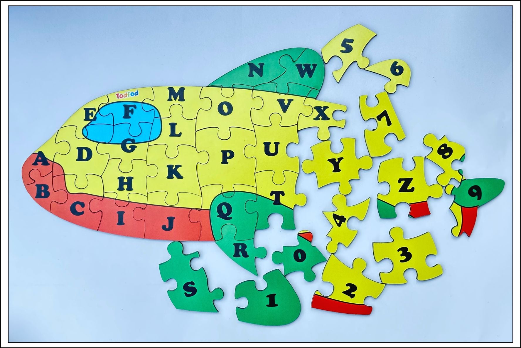Wooden Jigsaw Puzzle – Aeroplane Shaped English Alphabets