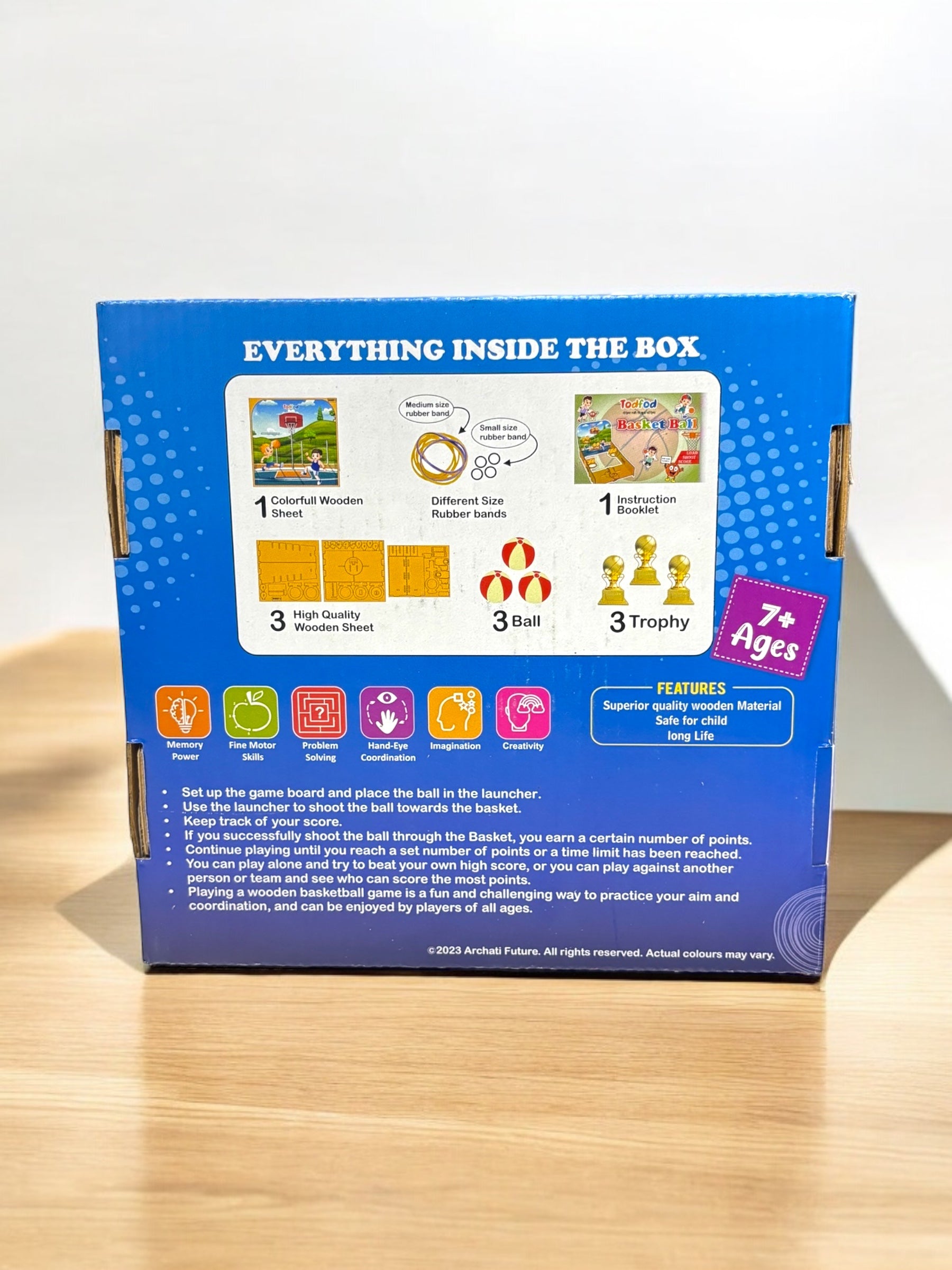 Wooden Basketball Toy for Kids