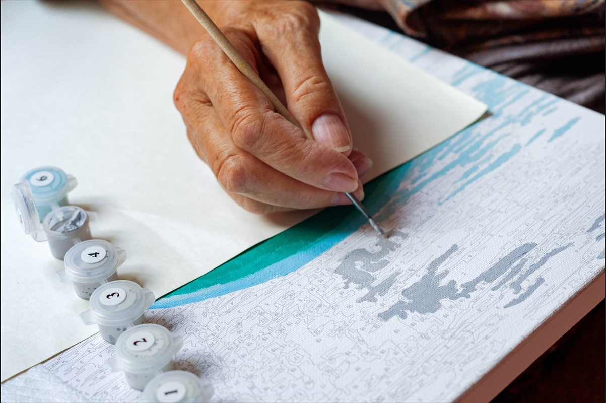 Eternal Love: Rama and Sita Divine Embrace Paint by Numbers Kit