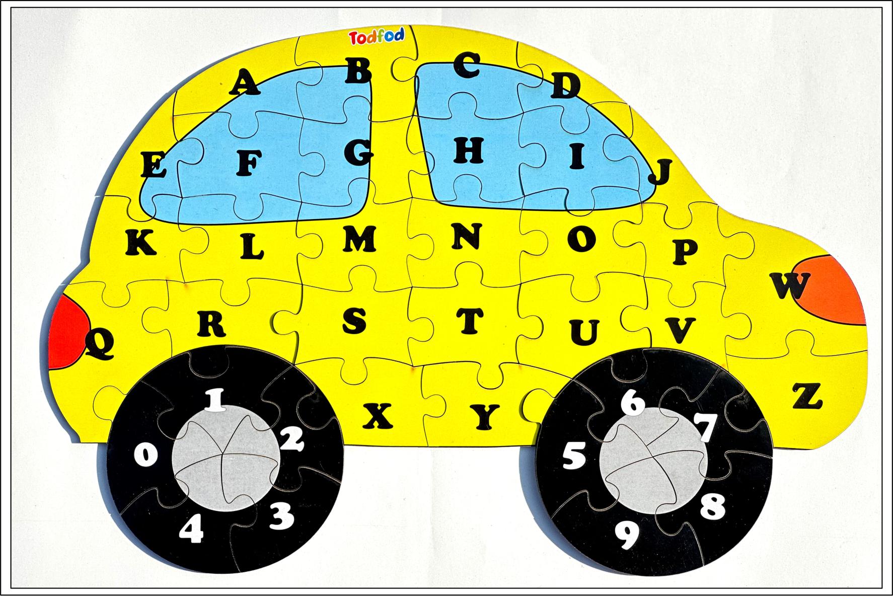 Wooden Jigsaw Puzzle – Car Shaped English Alphabets