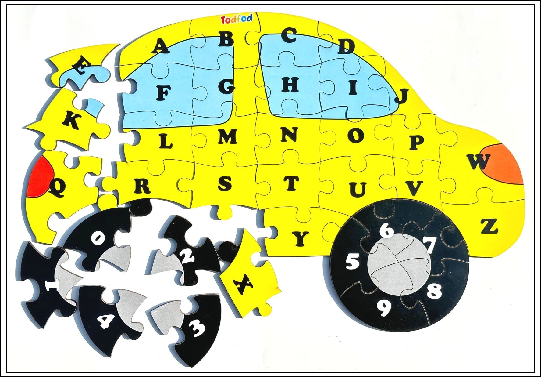 Wooden Jigsaw Puzzle – Car Shaped English Alphabets