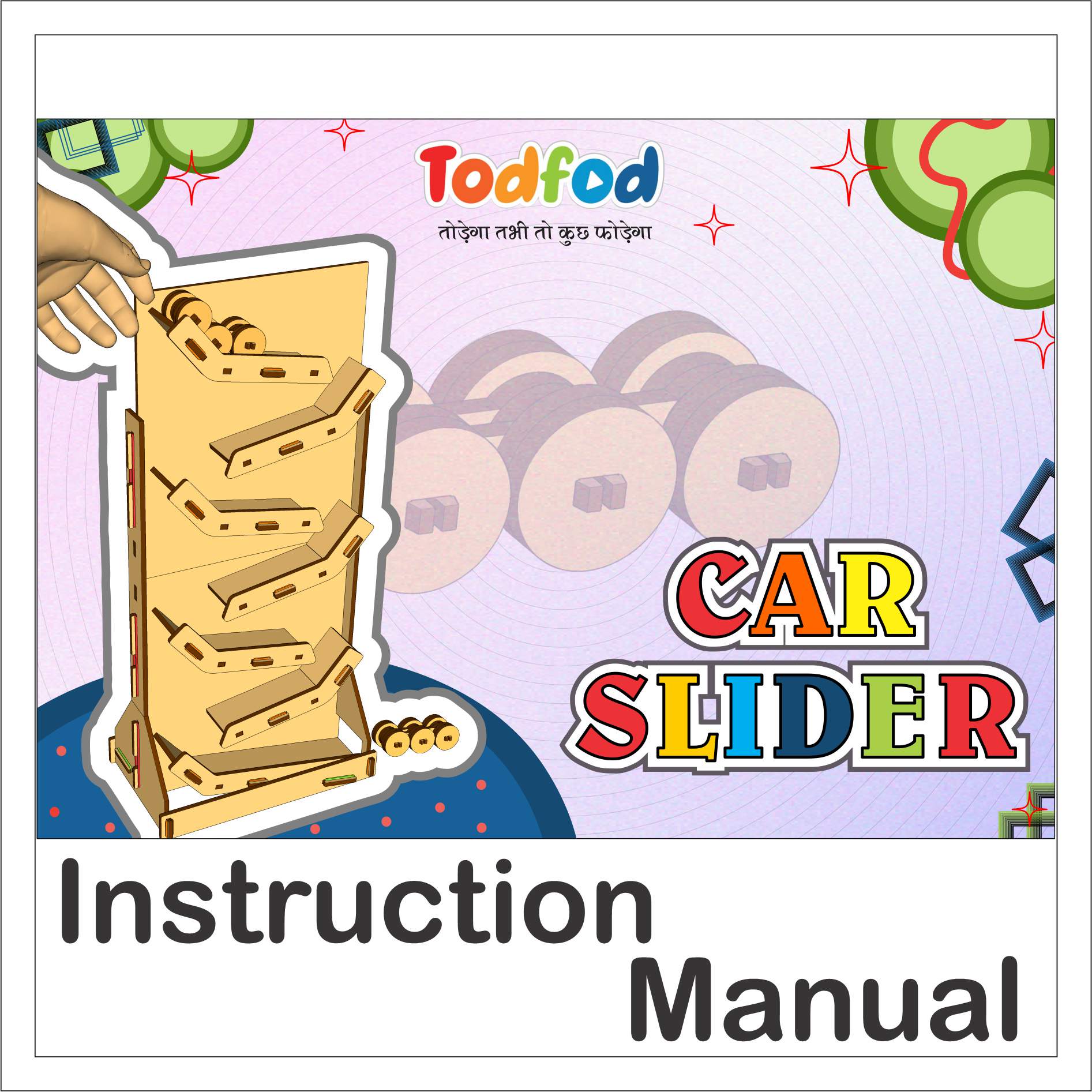 Wooden Self-Made Sliding Car Toy