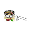 Esspy Tri-ply Stainless Steel 12cm Tadka Pan (370ml) | Durable Spice Tempering & Seasoning Pan with Sturdy Wire Handle, Smooth Surface & Induction/Gas Stove Compatible