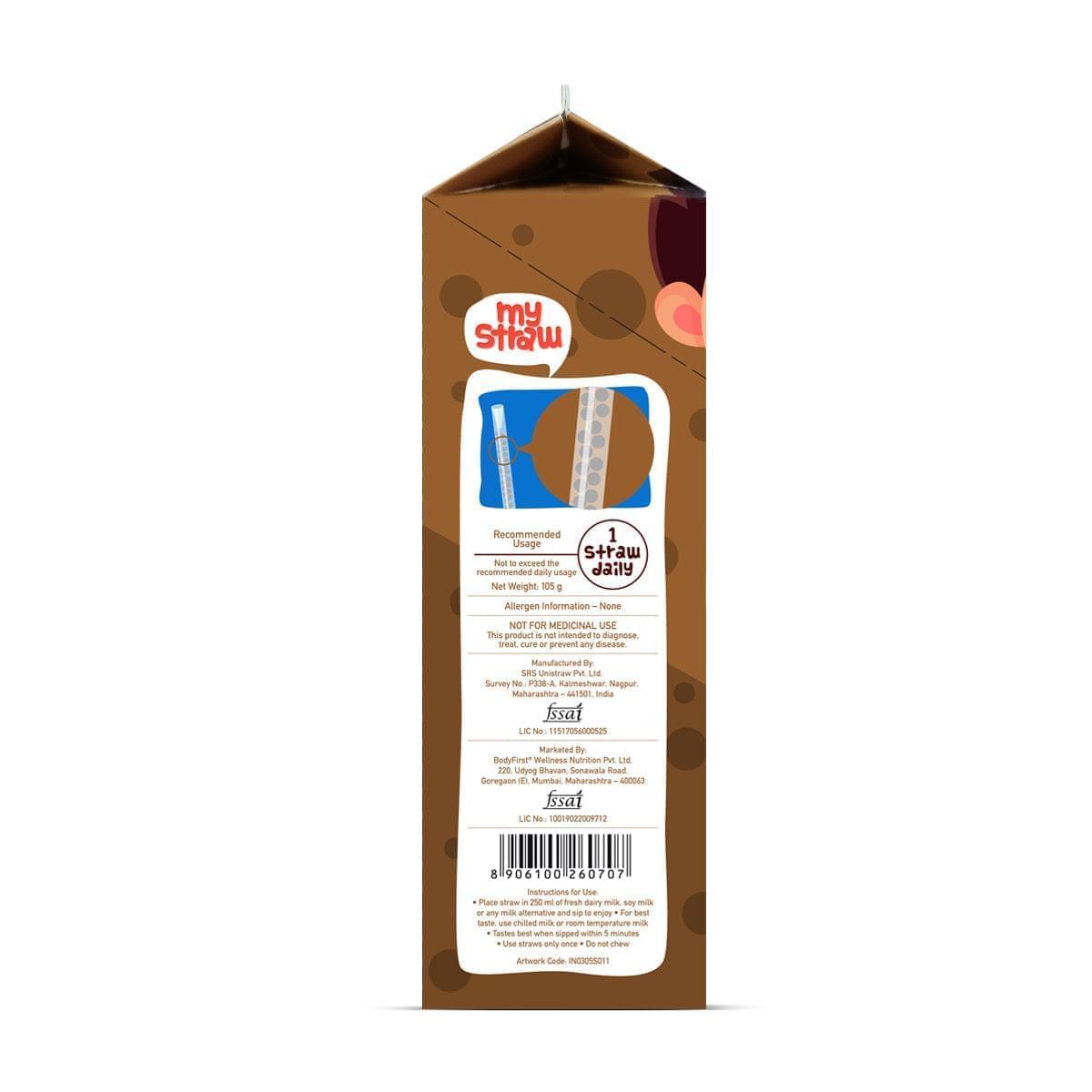 Body first My Straw Probiotic Flavoured Straws with Bacillus Coagulans for Gut Health - 30 Straws