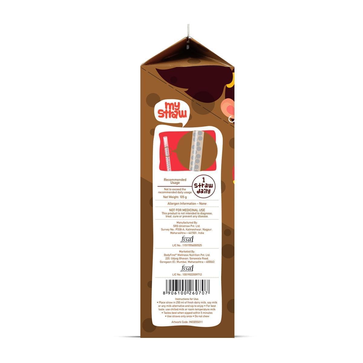 Body first My Straw Probiotic Flavoured Straws with Bacillus Coagulans for Gut Health - 30 Straws