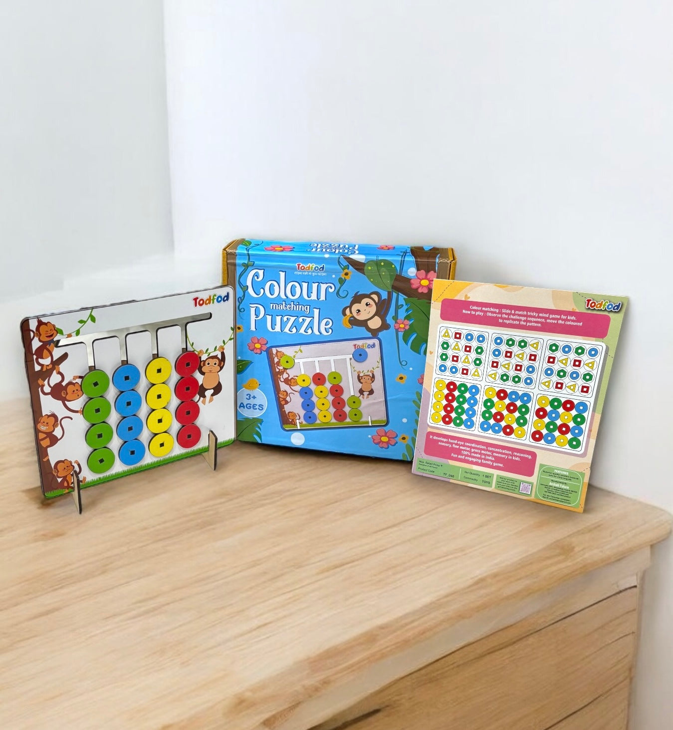 Wooden Puzzle Toy - Color Shape Matching for Kids