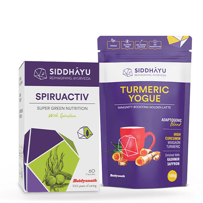 Siddhayu Turmeric Yogue and Spiruactiv Combo