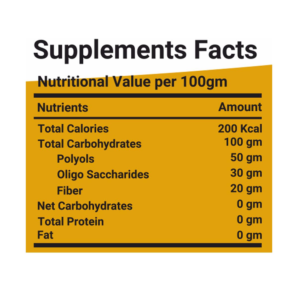 Diabexy NutroActive Keto Sugar Zero Carb Sweetener 100% Sugar Free - 250gms