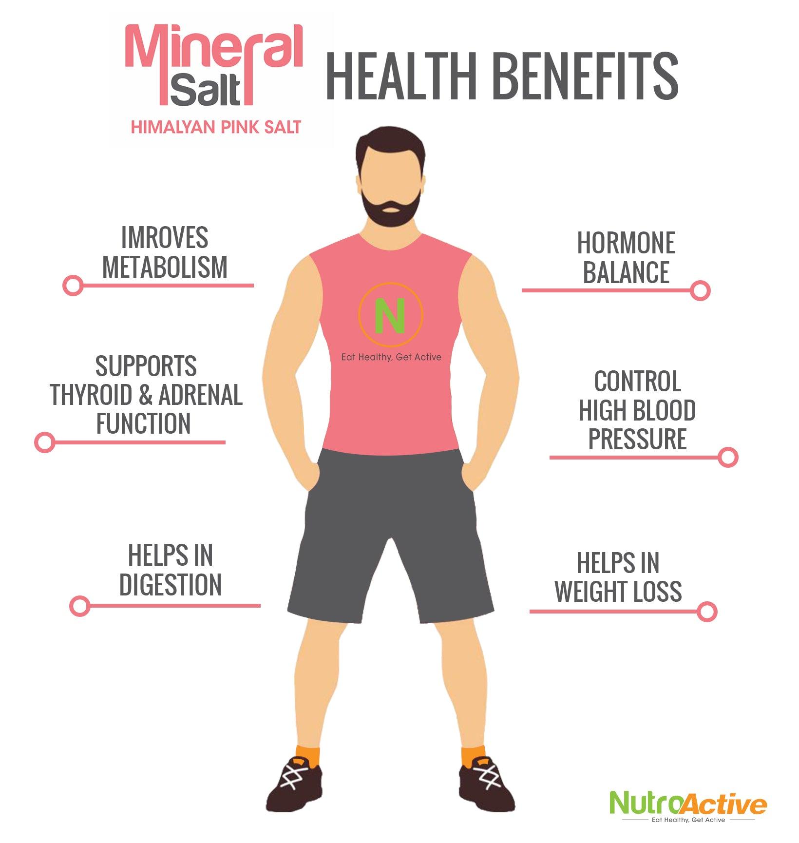 Diabexy NutroActive MineralSalt Low Sodium Himalayan Rock Pink Salt - 200 gms