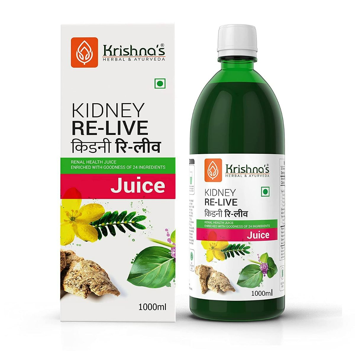 Krishna's Herbal & Ayurveda Kidney Relive Juice - 500 ml