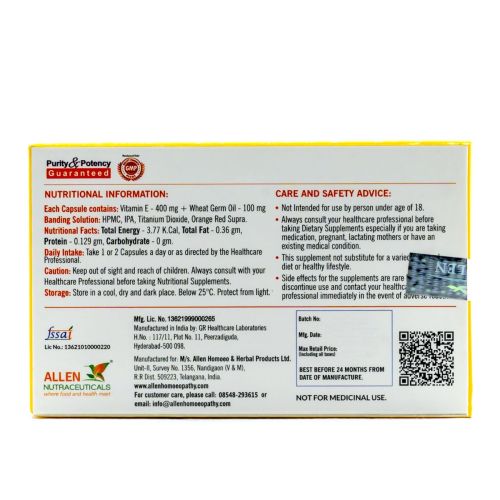 Allen Homeopathy Vitamin E Capsules