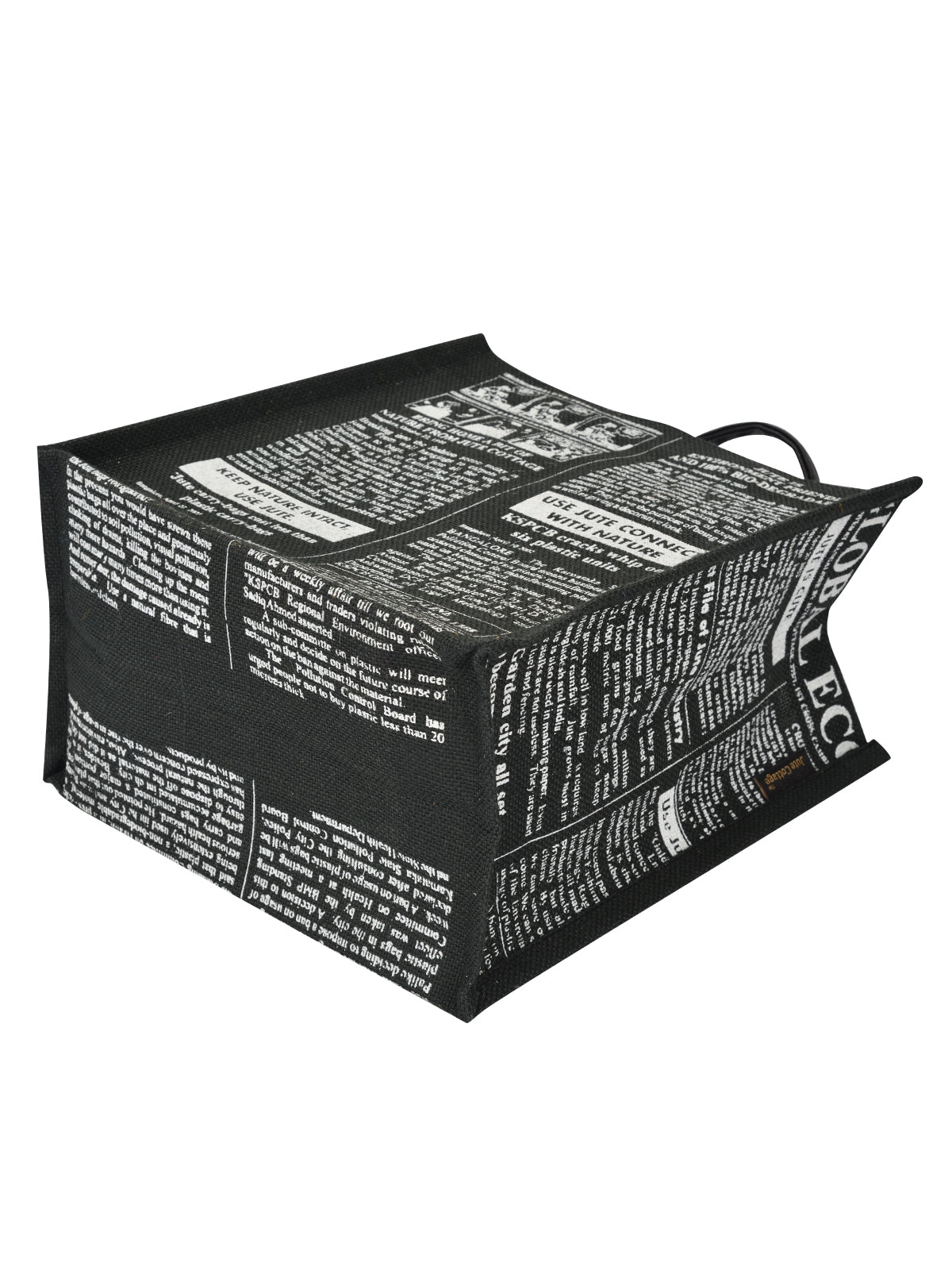 Jute Cottage Global Zipper Lunch Bag 100% Genuine Jute Bag