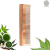 Buddha Natural Dual Tooth Neem Kacchi Wooden Comb - Gentle Hair Care for Dry to Normal Hair