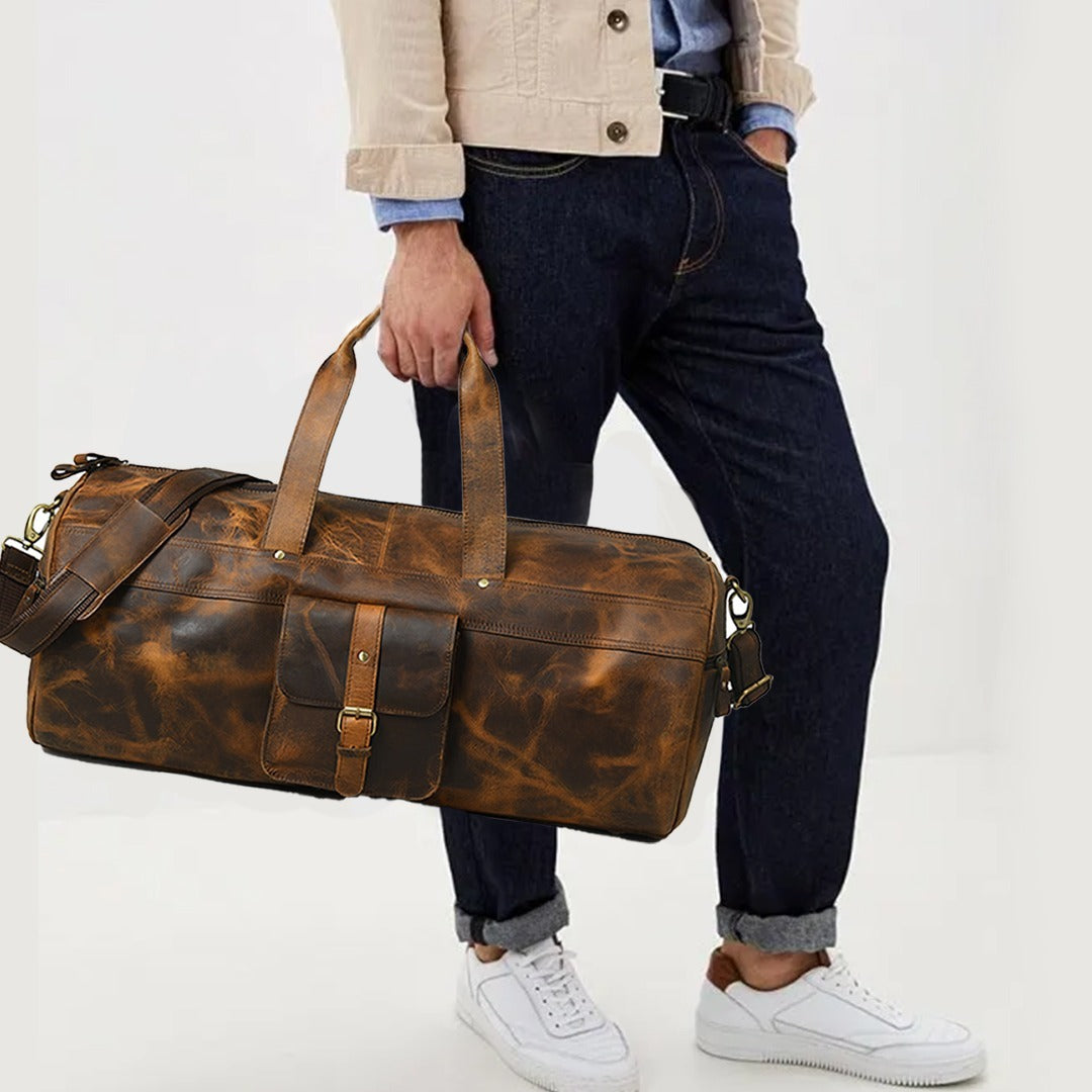 CraftShades 24 Inch buffalo leather duffle bag – Travel,Gym