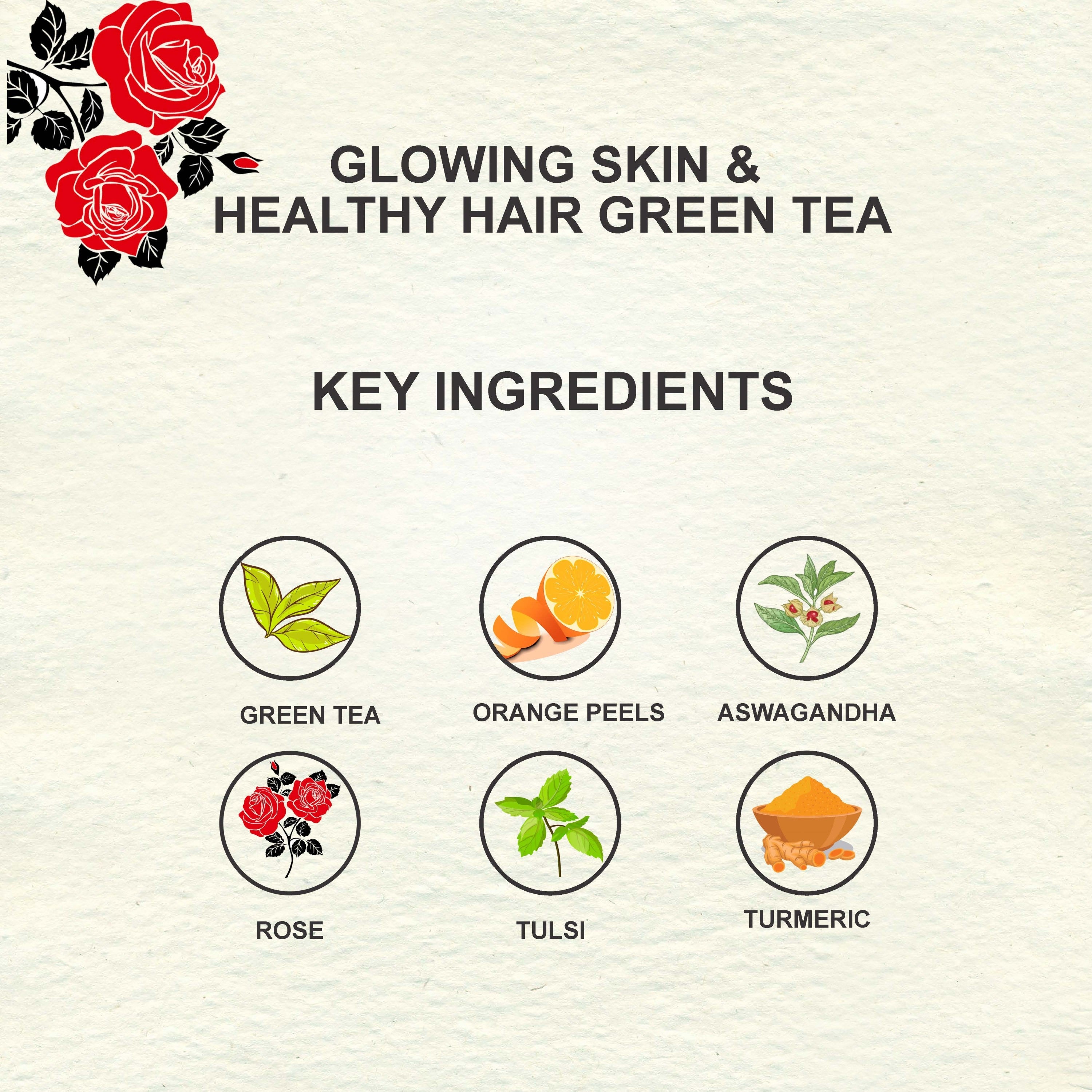 Love Earth Glowing Skin & Healthy Hair – Organic Green Tea – 30 gms