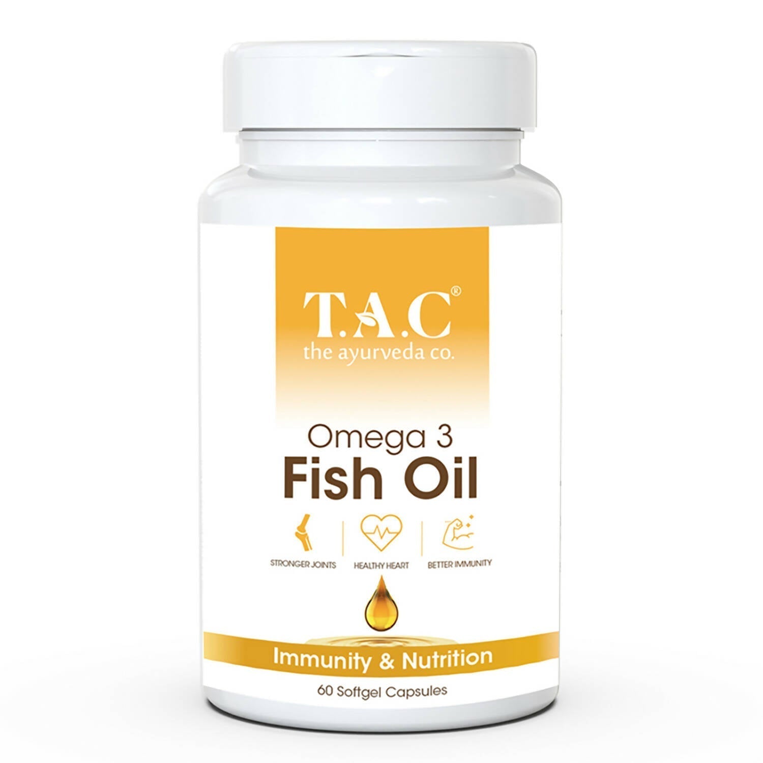 T.A.C - The Ayurveda Co. Omega 3 Fish Oil Soft Gel Capsules