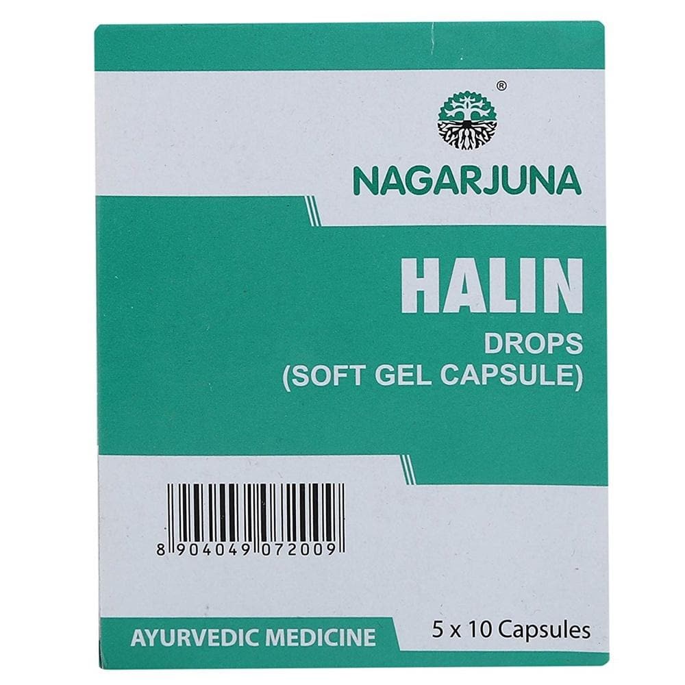 Nagarjuna Ayurveda Halin Drops Soft Gel - 50 Tabs
