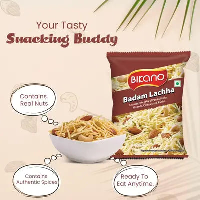 Bikanervala Bikano Badam Lachha Mixture - 400 - Pack of 3