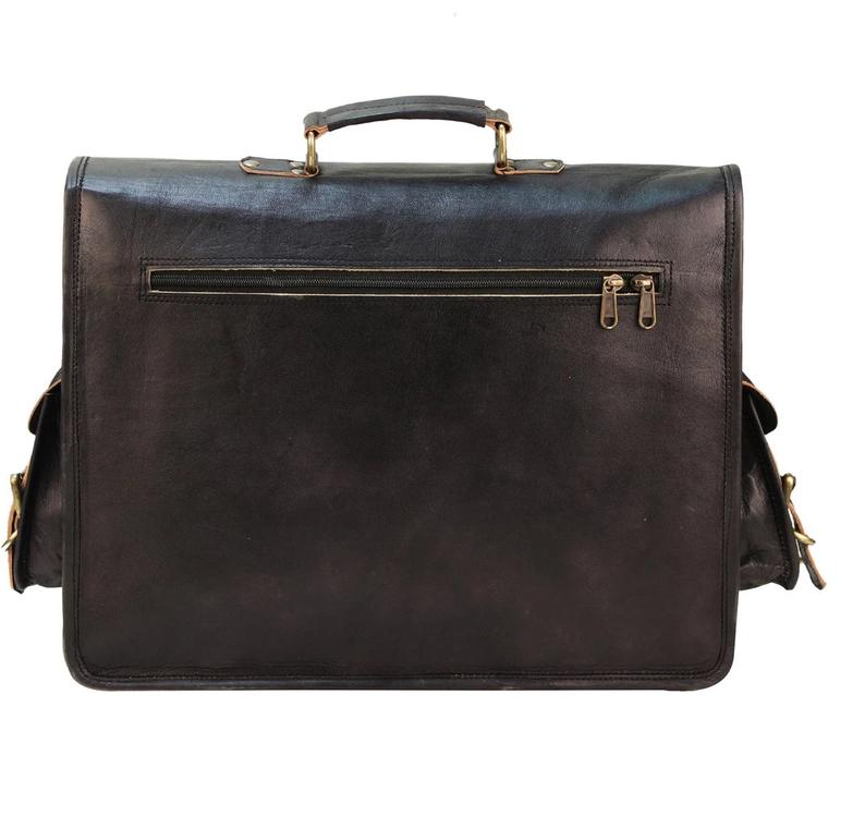 Craftshades – 11*15 Inch 4 Pockets Handcrafted Leather Bag| 100% Genuine Leather