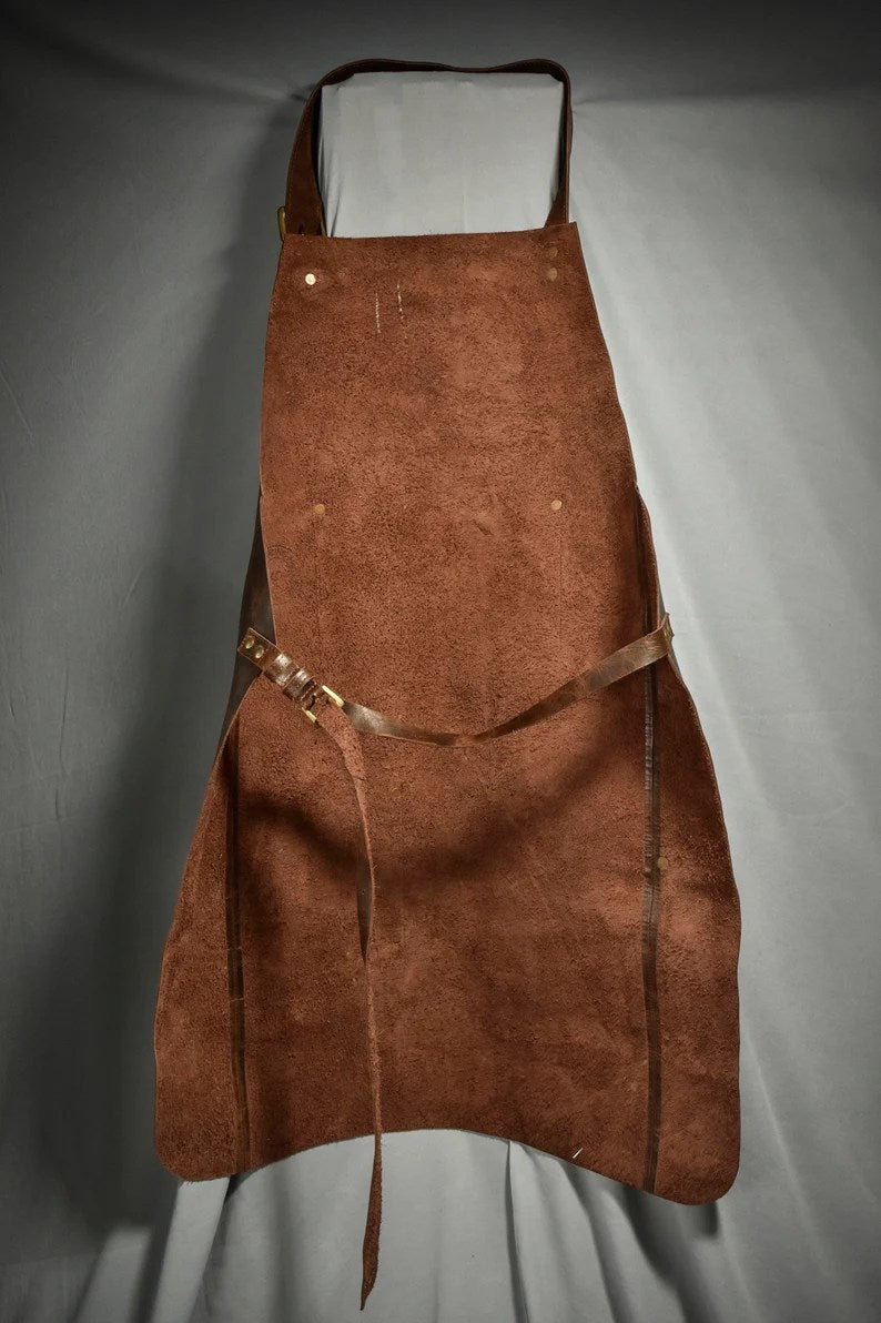 CraftShades Leather apron for men Personalized apron blacksmith apron black leather woodworking apron with pockets strap apron Valentines gift for him