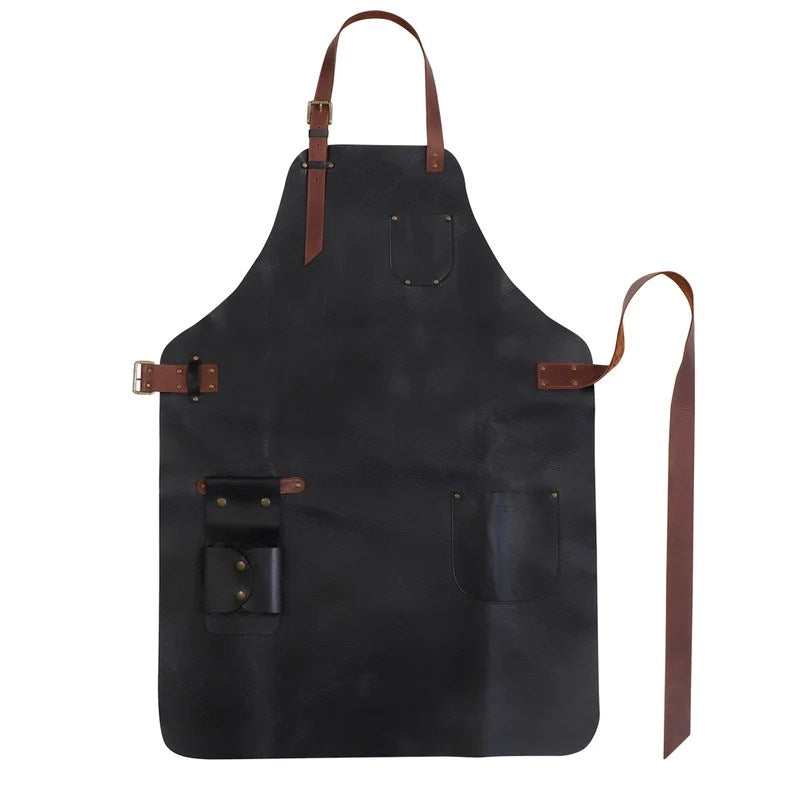 CraftShades Personalized Top Grain Leather Workshop Apron with Pockets for Men, Hand Crafted Woodworking Apron, Artist Full Apron, Best Gardening Apron