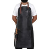 CraftShades Personalized Top Grain Leather Workshop Apron with Pockets for Men, Hand Crafted Woodworking Apron